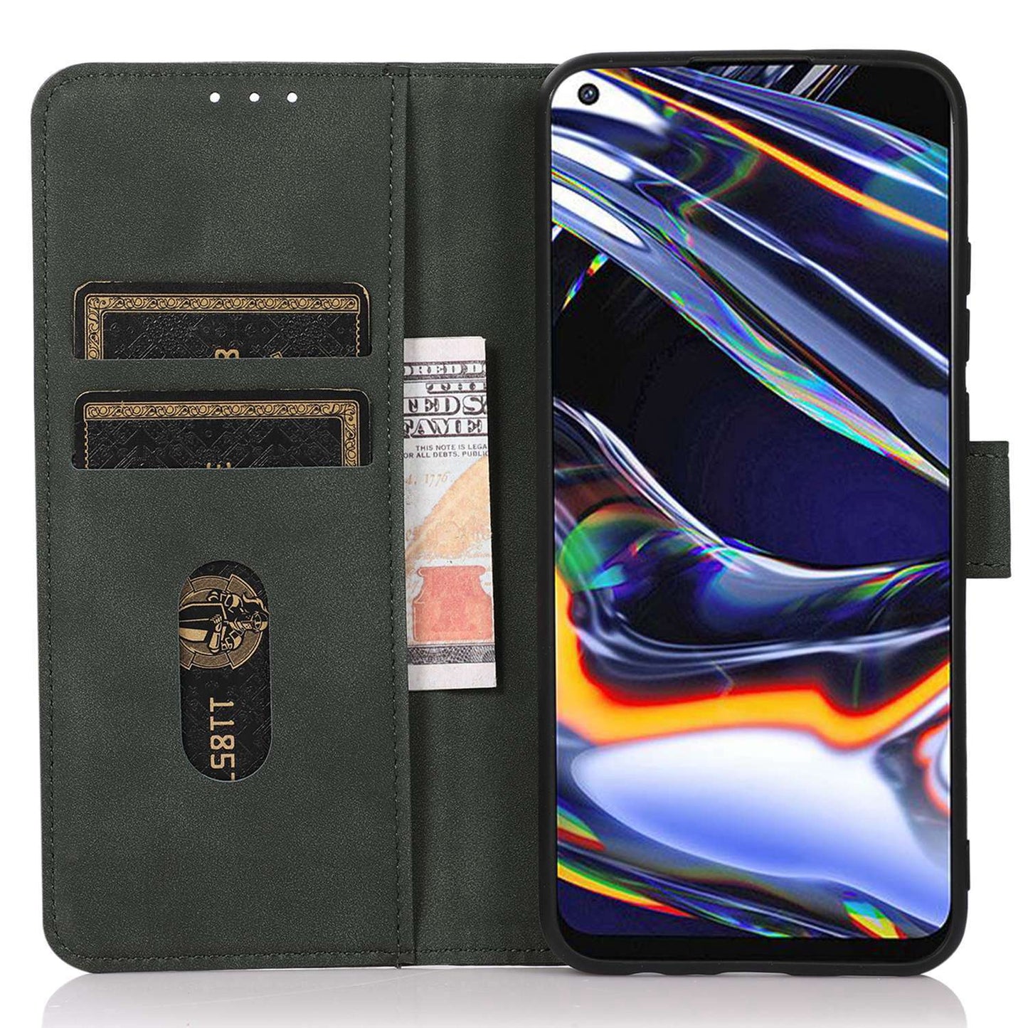 KHAZNEH For Samsung Galaxy A16 5G / A16 4G Stand Case PU Leather Wallet Phone Cover - Green