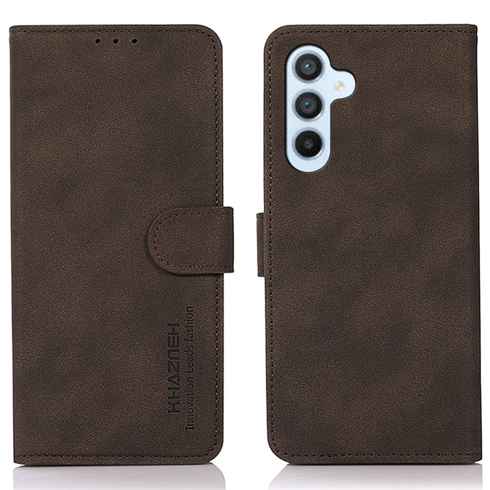 KHAZNEH For Samsung Galaxy A16 5G / A16 4G Stand Case PU Leather Wallet Phone Cover - Brown