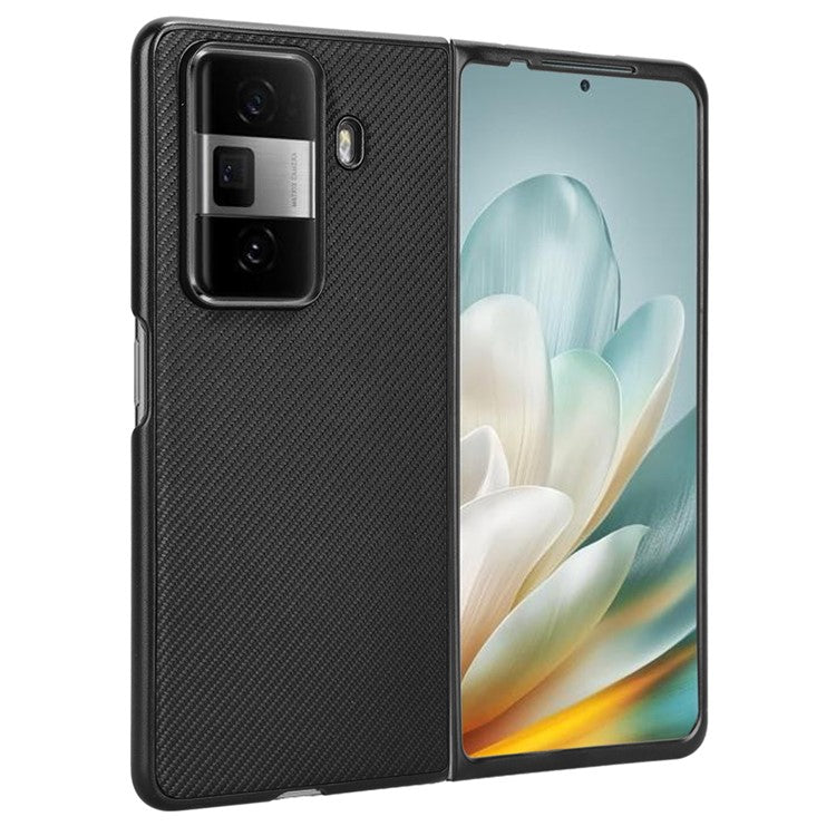 For Honor Magic Vs3 5G Case Carbon Fiber Texture Shockproof PU+PC Phone Cover - Black