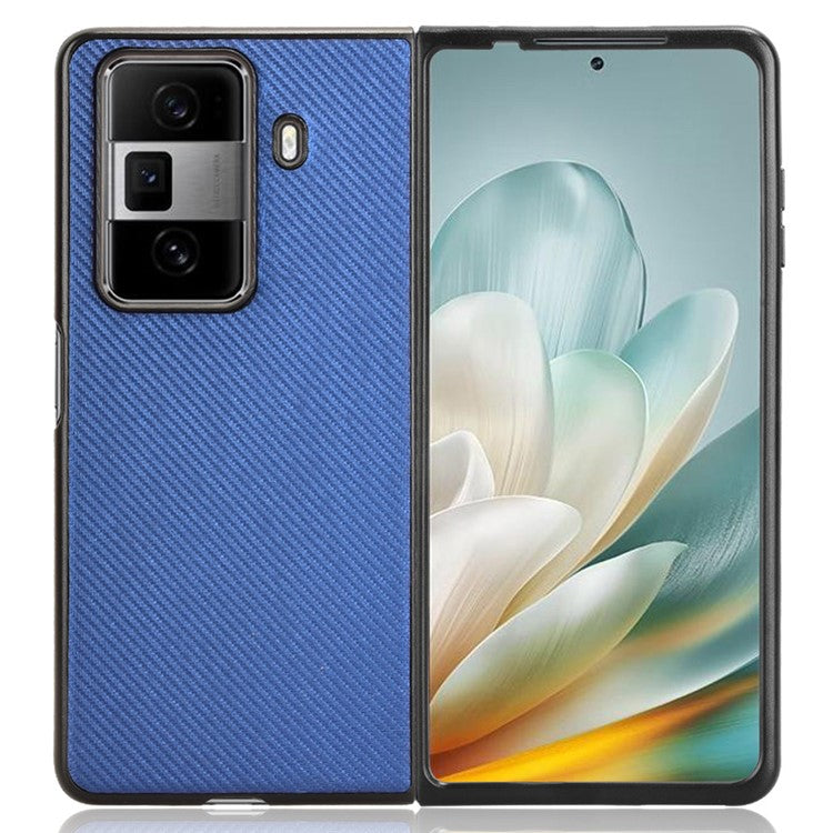 For Honor Magic Vs3 5G Case Carbon Fiber Texture Shockproof PU+PC Phone Cover - Blue