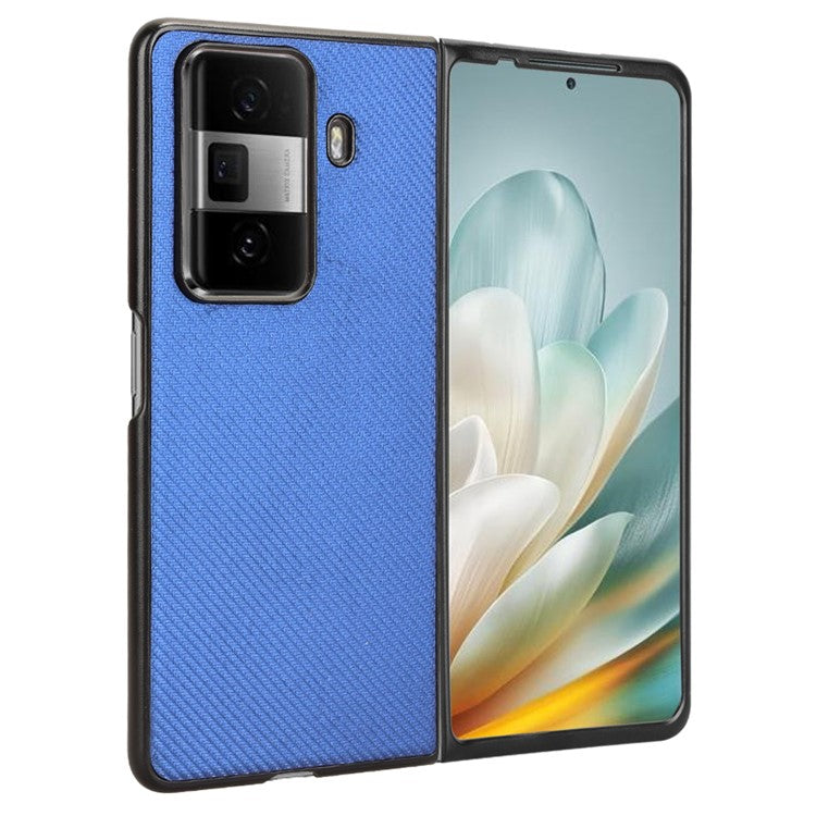 For Honor Magic Vs3 5G Case Carbon Fiber Texture Shockproof PU+PC Phone Cover - Blue