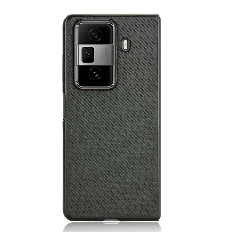 For Honor Magic Vs3 5G Case Carbon Fiber Texture Shockproof PU+PC Phone Cover - Green