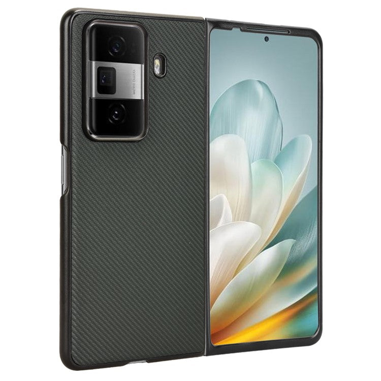 For Honor Magic Vs3 5G Case Carbon Fiber Texture Shockproof PU+PC Phone Cover - Green