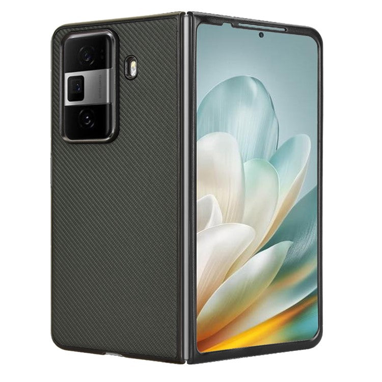 For Honor Magic Vs3 5G Case Carbon Fiber Texture Shockproof PU+PC Phone Cover - Green