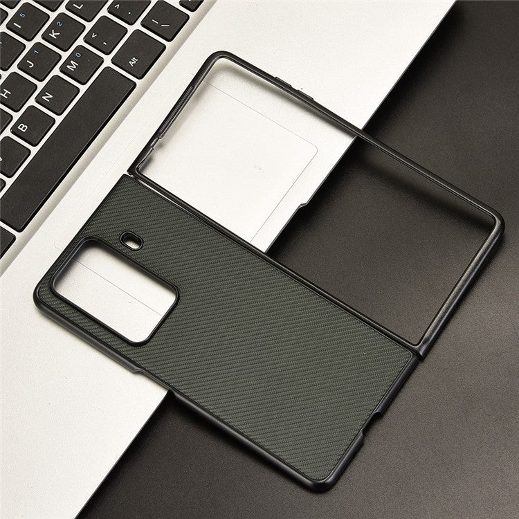 For Honor Magic Vs3 5G Case Carbon Fiber Texture Shockproof PU+PC Phone Cover - Green