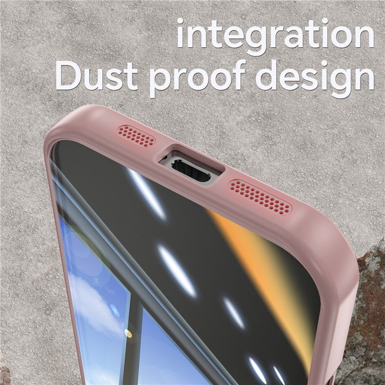 For iPhone 16 Case Drop-Proof TPU + Acrylic Protective Phone Cover - Pink