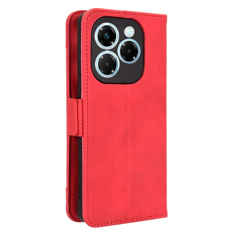 For Infinix Note 40X 5G X6838 Leather Case Phone Wallet Cover with Multiple Card Slots - Red