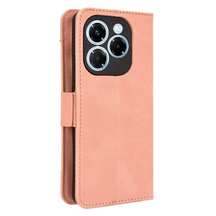 For Infinix Note 40X 5G X6838 Leather Case Phone Wallet Cover with Multiple Card Slots - Pink
