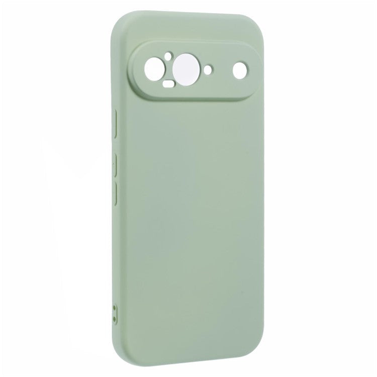 For Google Pixel 9 Case TPU Back Soft Anti-Scratch Fiber Lining Phone Cover - Matcha Green