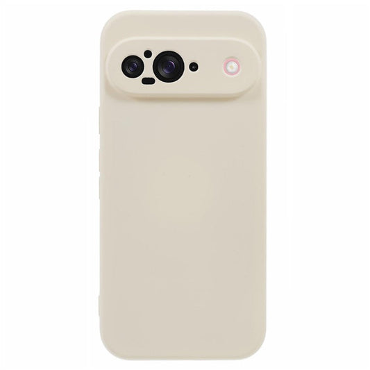 For Google Pixel 9 Case TPU Back Soft Anti-Scratch Fiber Lining Phone Cover - White
