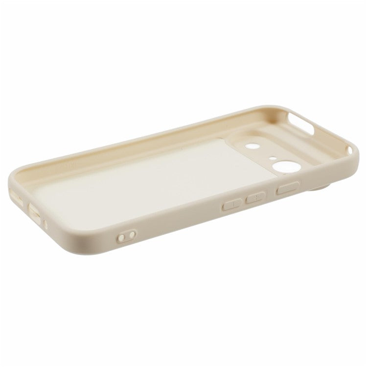For Google Pixel 9 Case TPU Back Soft Anti-Scratch Fiber Lining Phone Cover - White