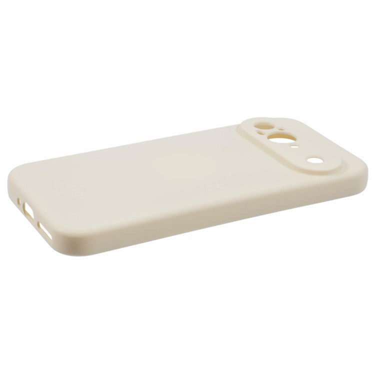 For Google Pixel 9 Case TPU Back Soft Anti-Scratch Fiber Lining Phone Cover - White