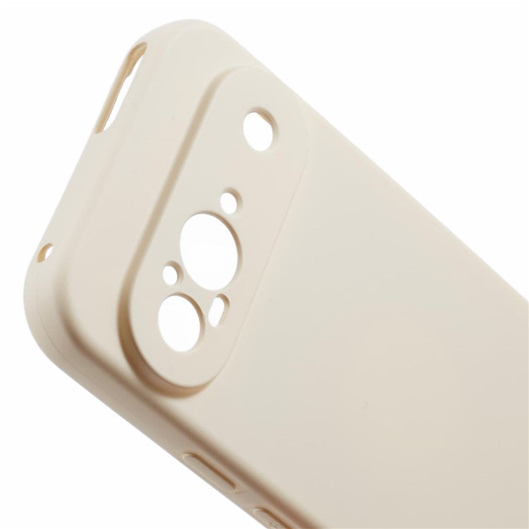 For Google Pixel 9 Case TPU Back Soft Anti-Scratch Fiber Lining Phone Cover - White