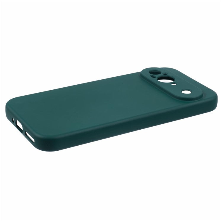 For Google Pixel 9 Case TPU Back Soft Anti-Scratch Fiber Lining Phone Cover - Army Green