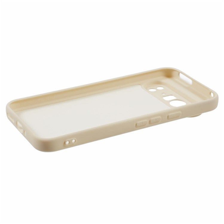 For Google Pixel 9 Pro XL Case TPU Back Soft Anti-Scratch Fiber Lining Phone Cover - White