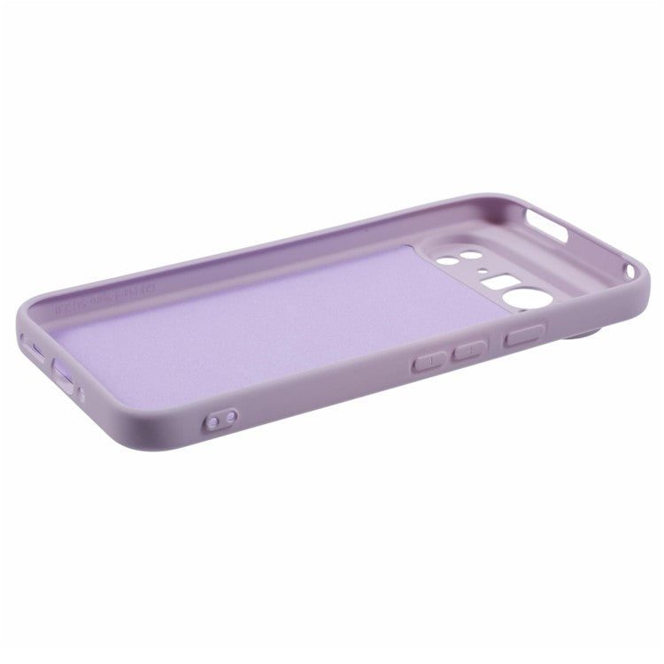 For Google Pixel 9 Pro XL Case TPU Back Soft Anti-Scratch Fiber Lining Phone Cover - Purple