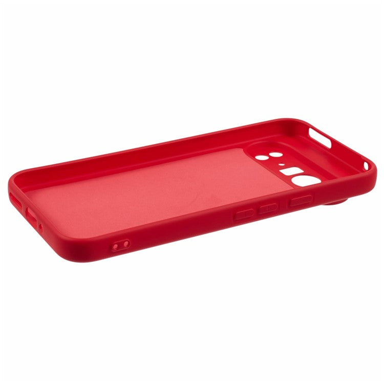 For Google Pixel 9 Pro XL Case TPU Back Soft Anti-Scratch Fiber Lining Phone Cover - Red