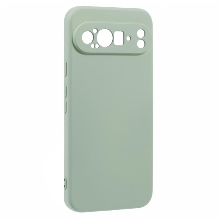 For Google Pixel 9 Pro XL Case TPU Back Soft Anti-Scratch Fiber Lining Phone Cover - Matcha Green