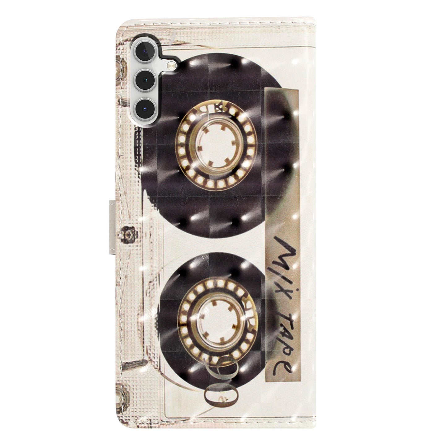 For Samsung Galaxy A16 5G / A16 4G Case PU Leather 3D Pattern Printing Wallet Phone Cover - Tape