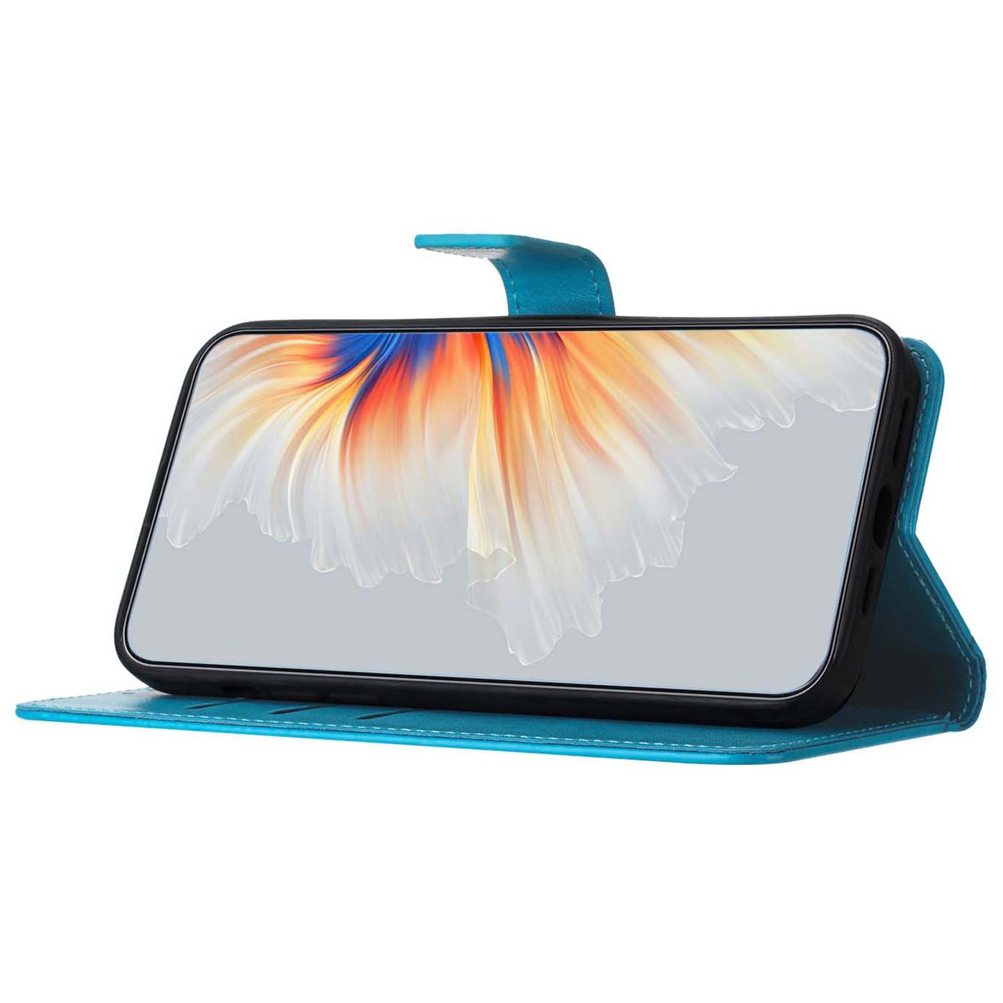 For Samsung Galaxy A06 Wallet Case Glitter Anti-Scratch Leather Phone Cover Stand - Blue