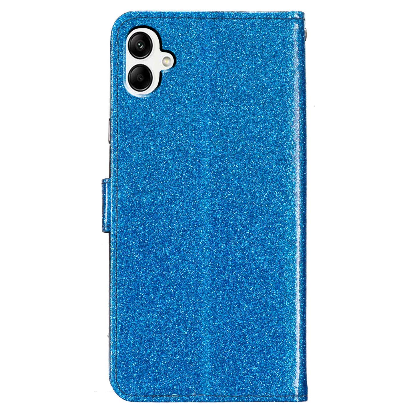 For Samsung Galaxy A06 Wallet Case Glitter Anti-Scratch Leather Phone Cover Stand - Blue