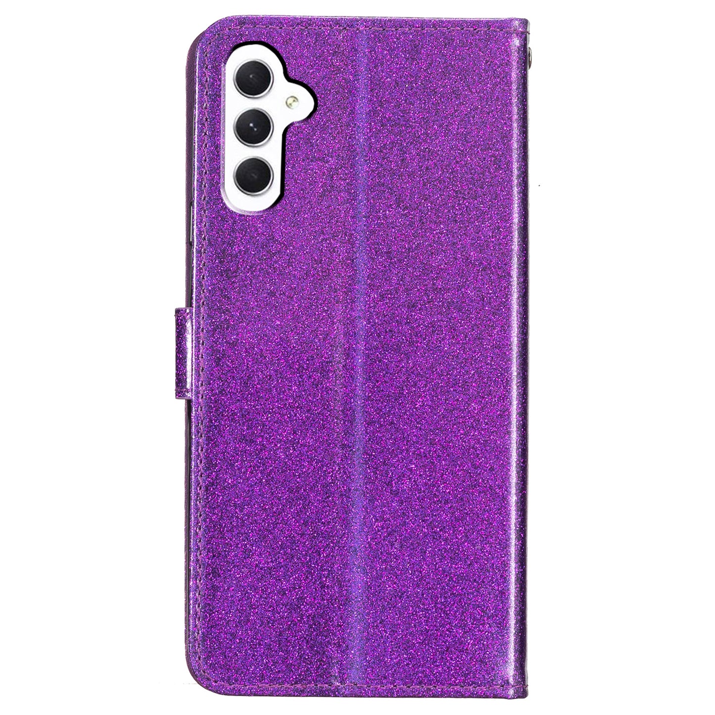 For Samsung Galaxy A16 5G / A16 4G Wallet Case Glitter Anti-Scratch Leather Phone Cover Stand - Purple