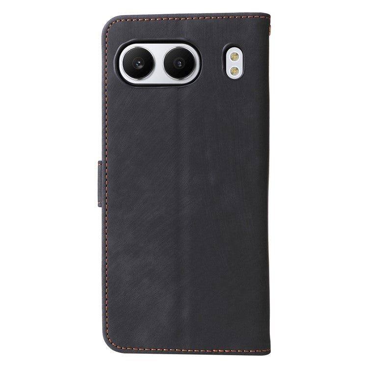 For OnePlus Nord 4 Wallet Case RFID Blocking PU Leather Cover Stand View - Black