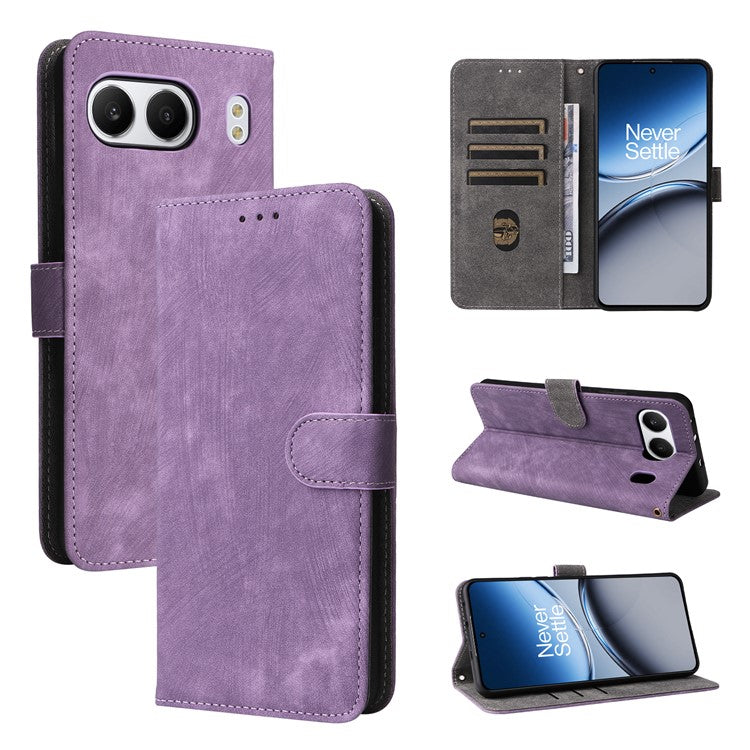 For OnePlus Nord 4 Wallet Case RFID Blocking PU Leather Cover Stand View - Purple