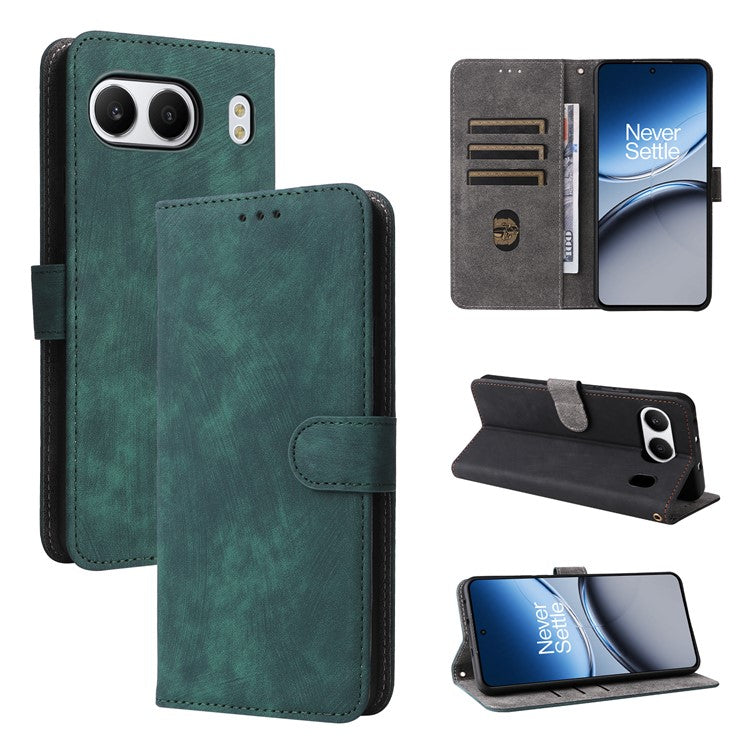 For OnePlus Nord 4 Wallet Case RFID Blocking PU Leather Cover Stand View - Green