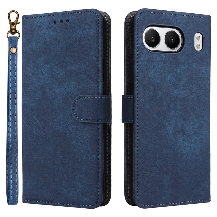 For OnePlus Nord 4 Wallet Case RFID Blocking PU Leather Cover Stand View - Blue