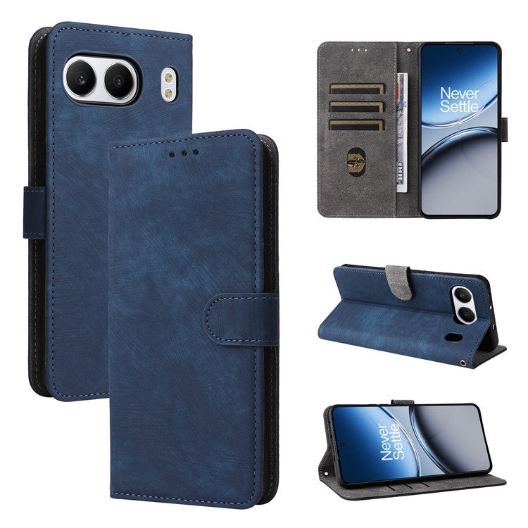 For OnePlus Nord 4 Wallet Case RFID Blocking PU Leather Cover Stand View - Blue