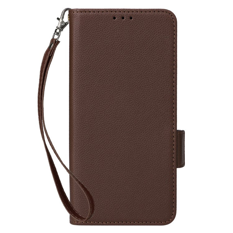 For OnePlus Nord 4 Case Litchi Texture PU Leather Wallet Flip Phone Cover - Brown