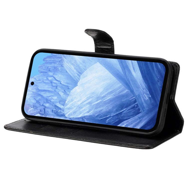 For Google Pixel 9 Pro / Pixel 9 Wallet Phone Case Butterfly Floral Imprint Leather Flip Cover - Black