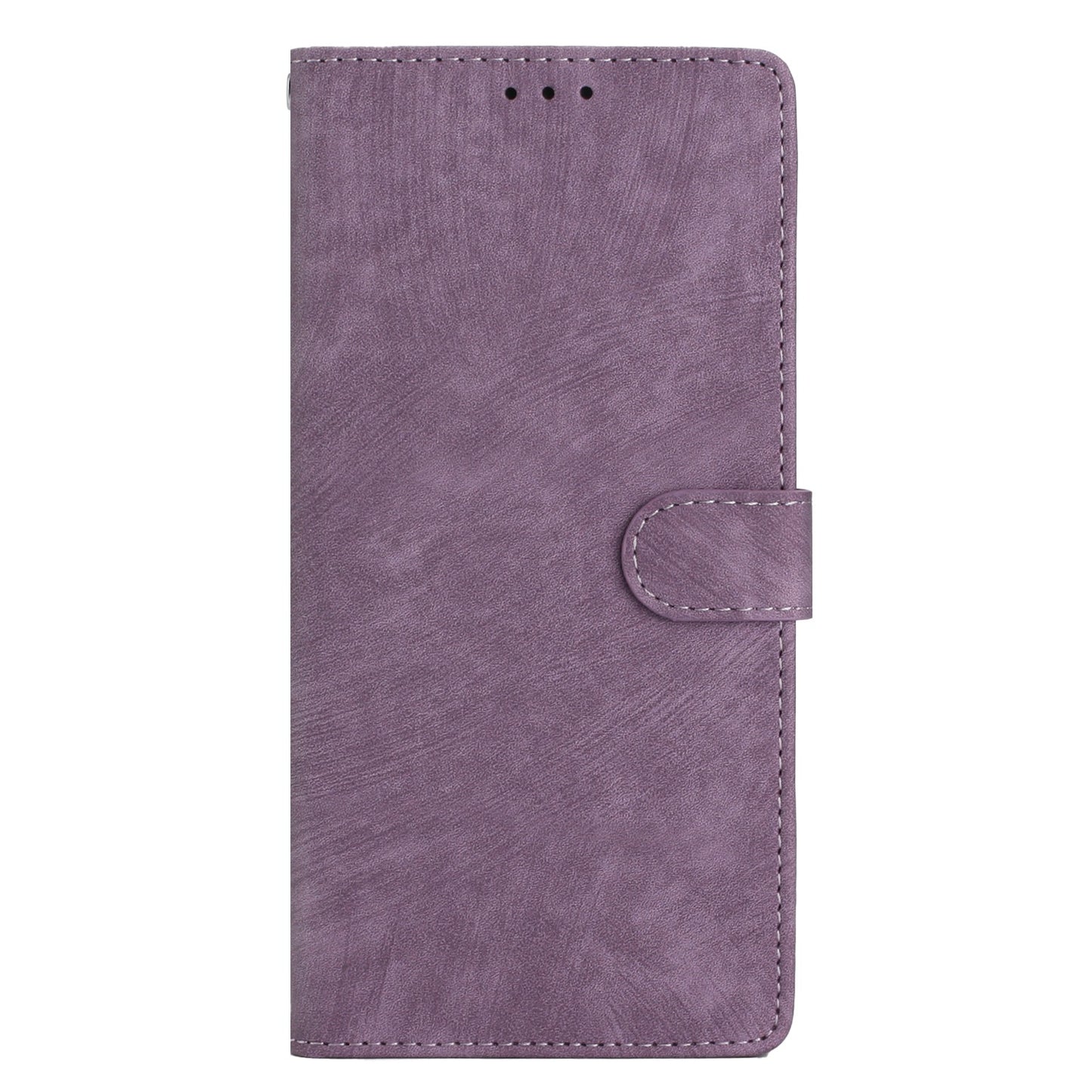 For Samsung Galaxy A06 Case with Card Clots Skin-touch PU Leather Phone Cover Stand - Purple