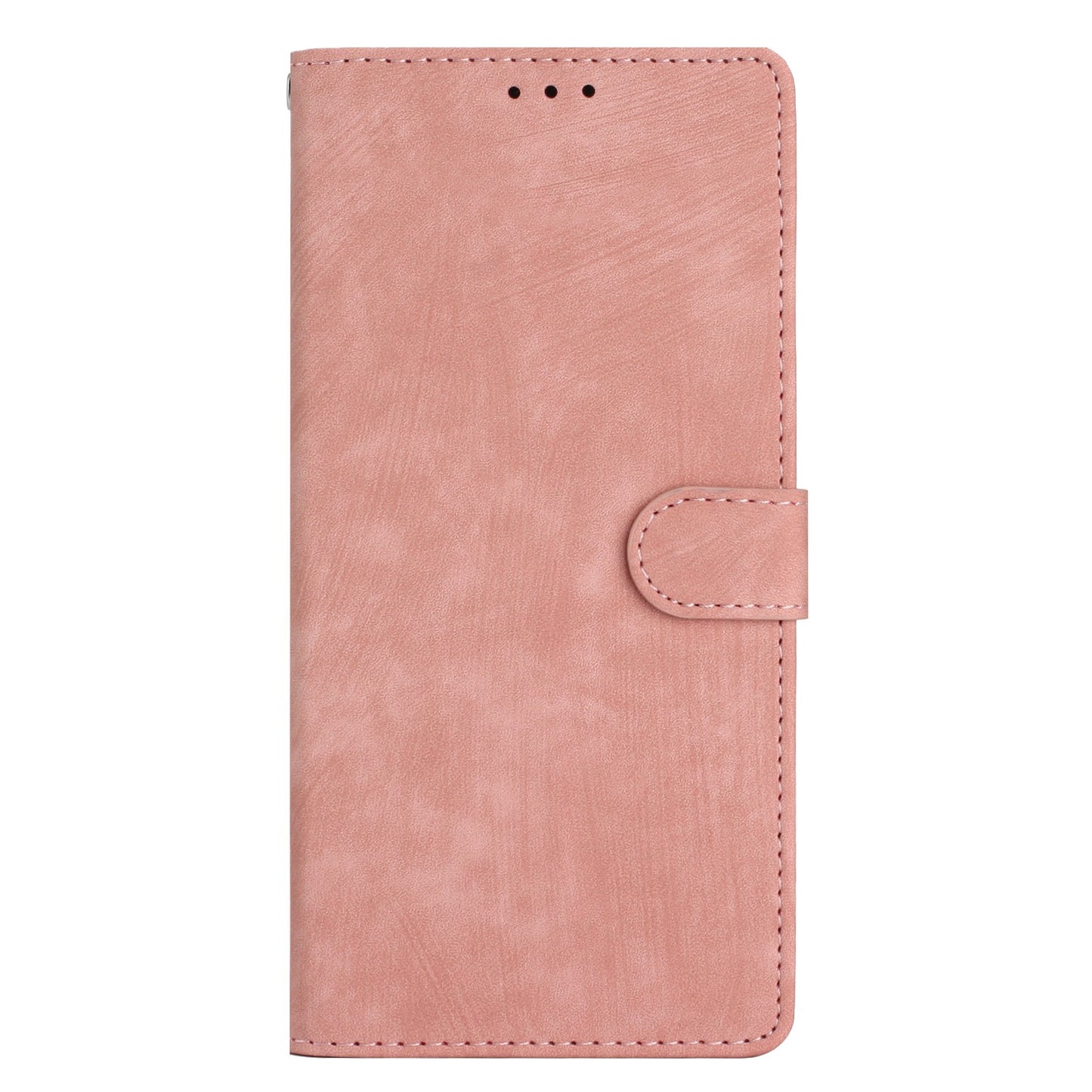 For Samsung Galaxy A06 Case with Card Clots Skin-touch PU Leather Phone Cover Stand - Rose Gold