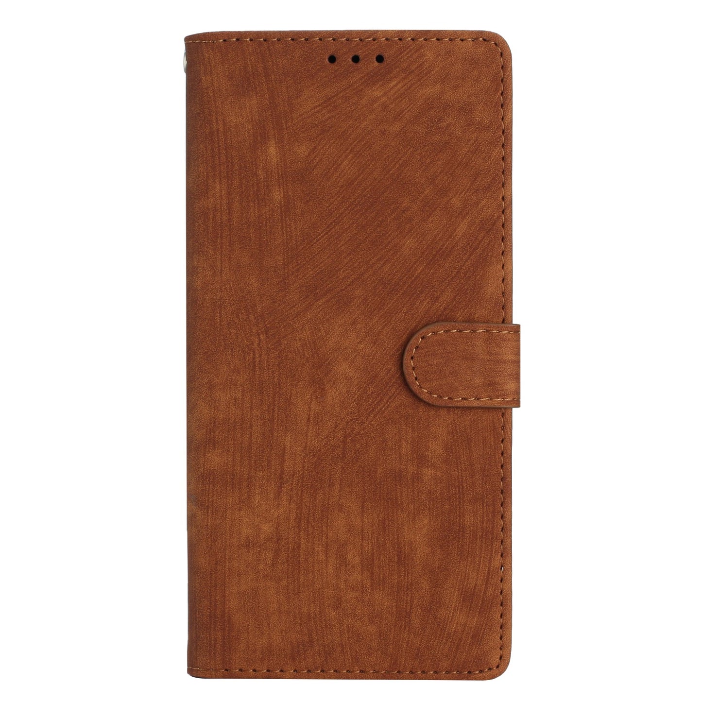 For Samsung Galaxy A16 5G / A16 4G Case with Card Clots Skin-Touch PU Leather Phone Cover Stand - Brown