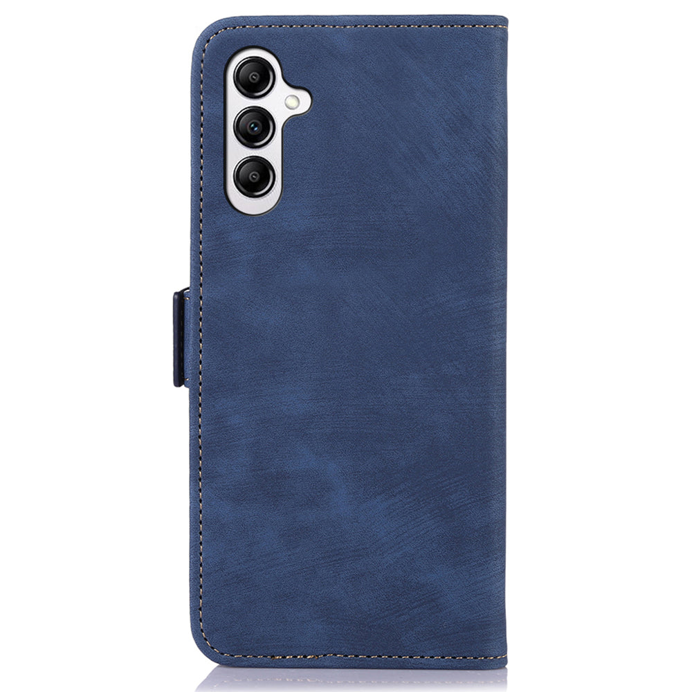 ABEEL For Samsung Galaxy A16 5G / A16 4G Case Retro Leather Phone Cover Wallet Stand View - Blue
