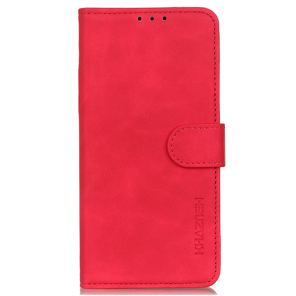 KHAZNEH For Samsung Galaxy A06 Case Retro PU Leather Wallet Stand Phone Cover - Red