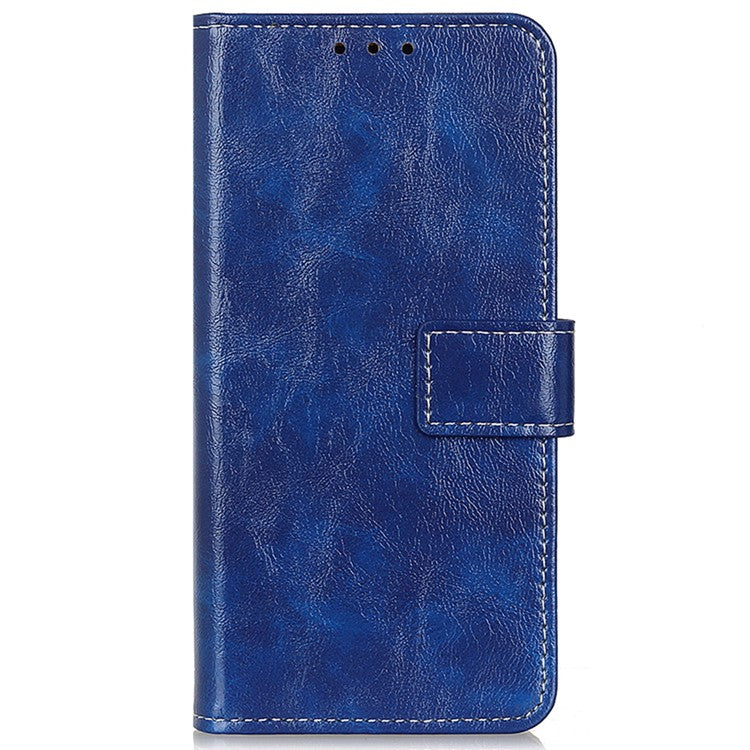 For OnePlus Nord 4 Case Crazy Horse Texture Leather Phone Wallet Cover - Blue