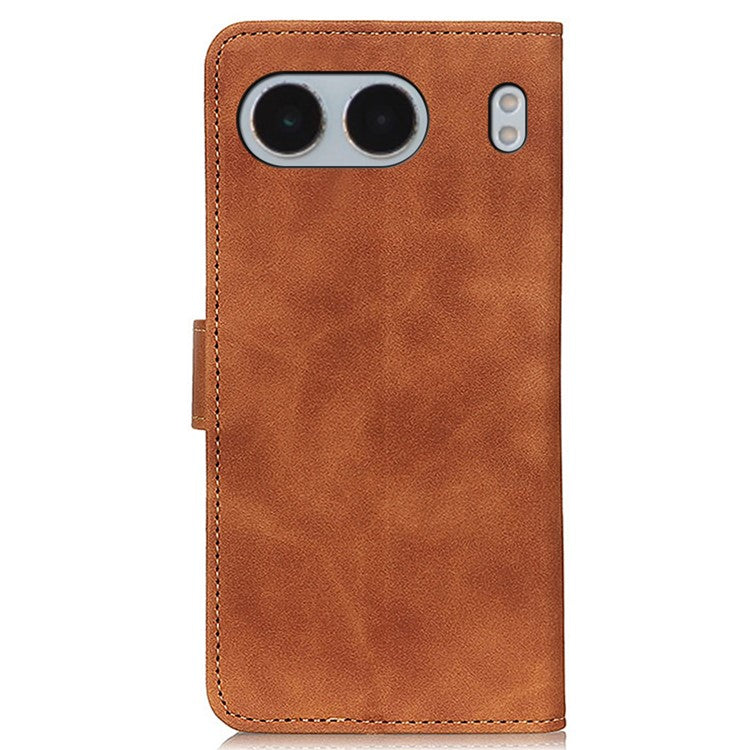 KHAZNEH For OnePlus Nord 4 Case Retro PU Leather Wallet Stand Phone Cover - Brown