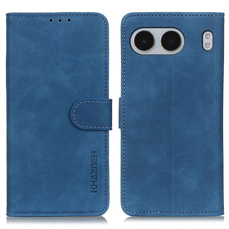 KHAZNEH For OnePlus Nord 4 Case Retro PU Leather Wallet Stand Phone Cover - Blue