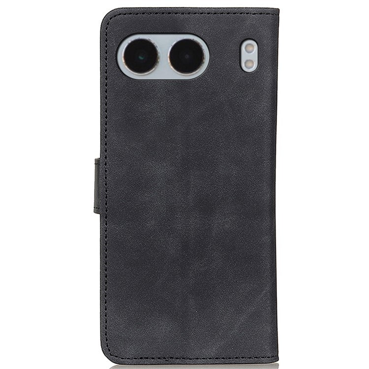 KHAZNEH For OnePlus Nord 4 Case Retro PU Leather Wallet Stand Phone Cover - Black