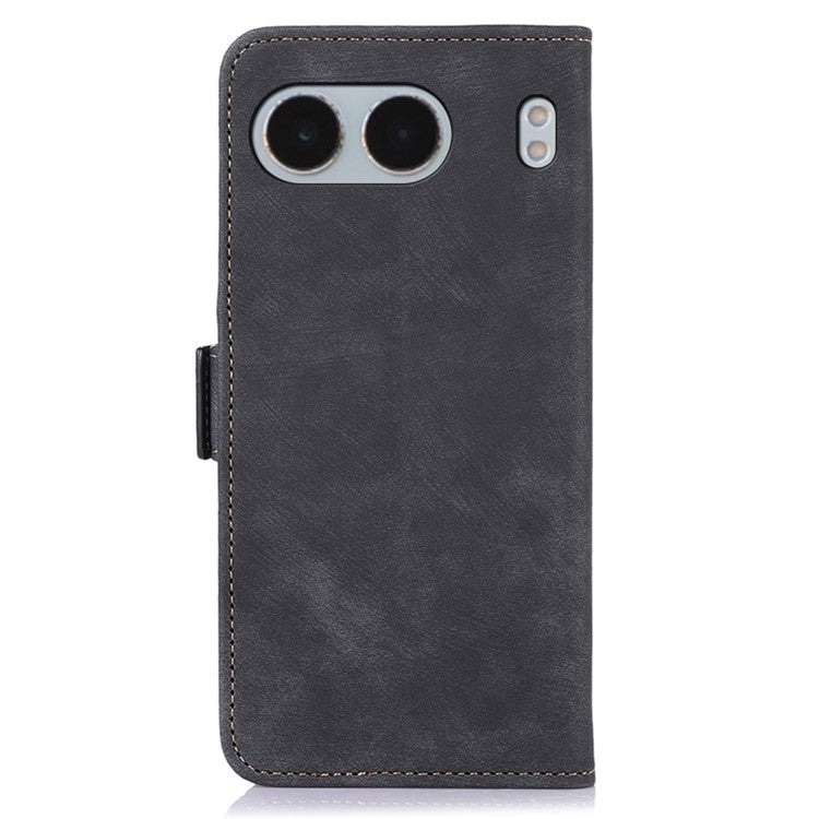 ABEEL For OnePlus Nord 4 Case Retro Leather Phone Cover Wallet Stand View - Black