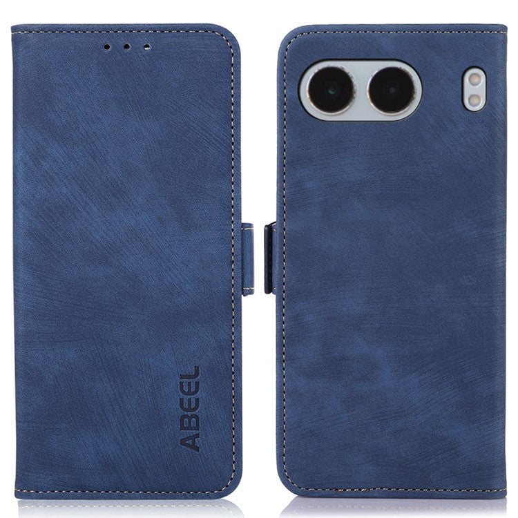 ABEEL For OnePlus Nord 4 Case Retro Leather Phone Cover Wallet Stand View - Blue
