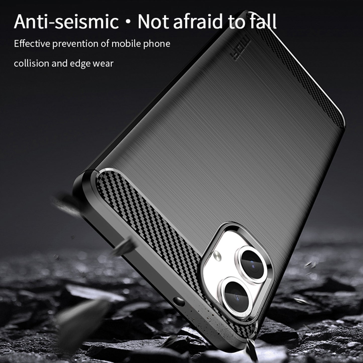 MOFI JK TPU Series-1 For Samsung Galaxy A06 Case Carbon Fiber Texture TPU Soft Phone Cover - Blue