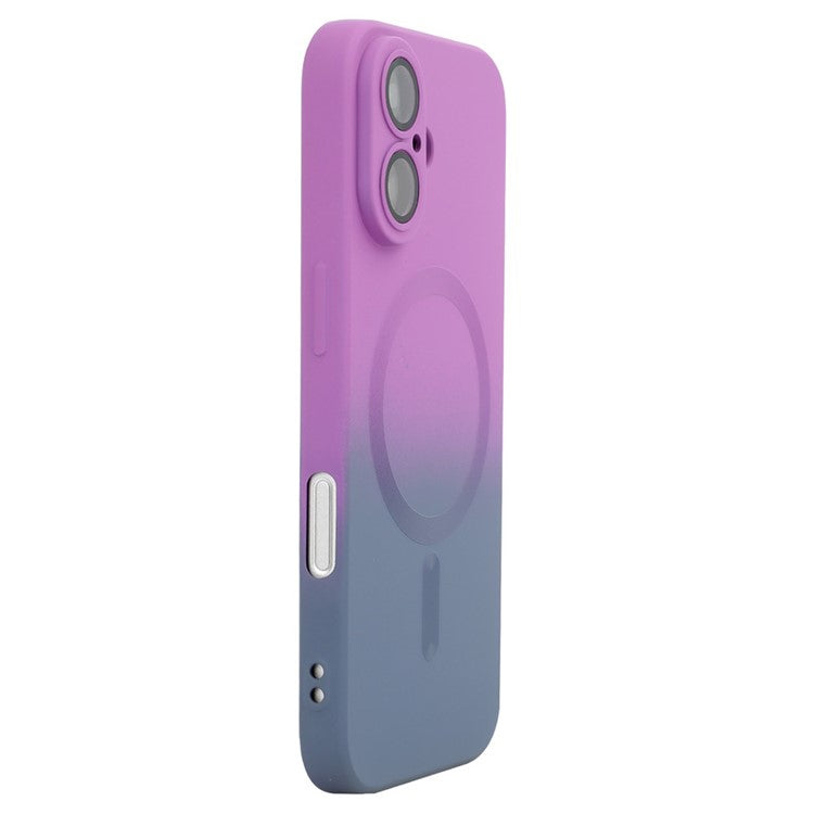 ENAKY HAT PRINCE For iPhone 16 Plus Case Silicone Cover Lens Protection - Purple+Blue