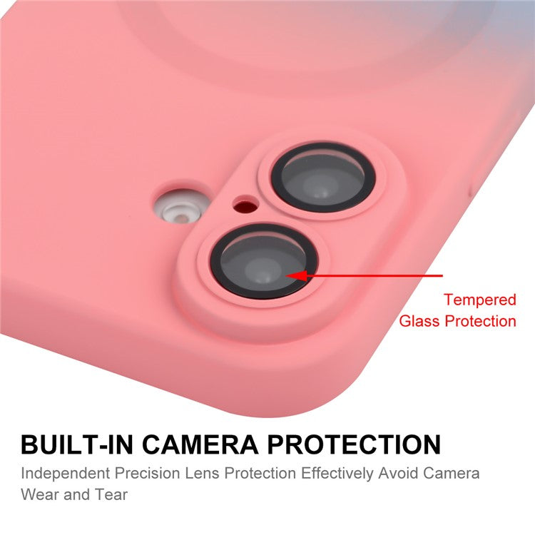 ENAKY HAT PRINCE For iPhone 16 Case Silicone Cover Lens Protection - Green+Blue