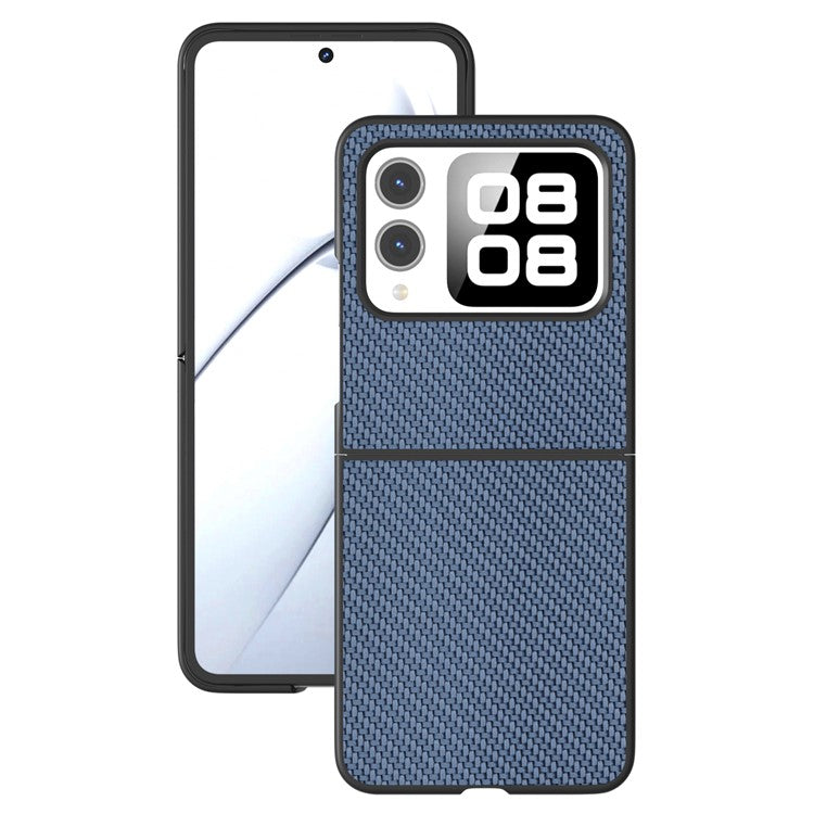 For Huawei nova Flip 5G Case Carbon Fiber Texture PU+PC Phone Cover - Baby Blue