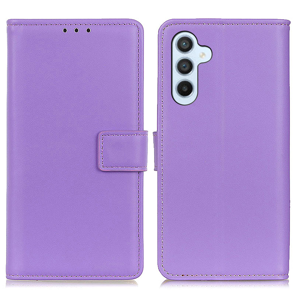 For Samsung Galaxy A16 5G / A16 4G Case Card Slots PU Leather Flip Stand Phone Cover - Purple