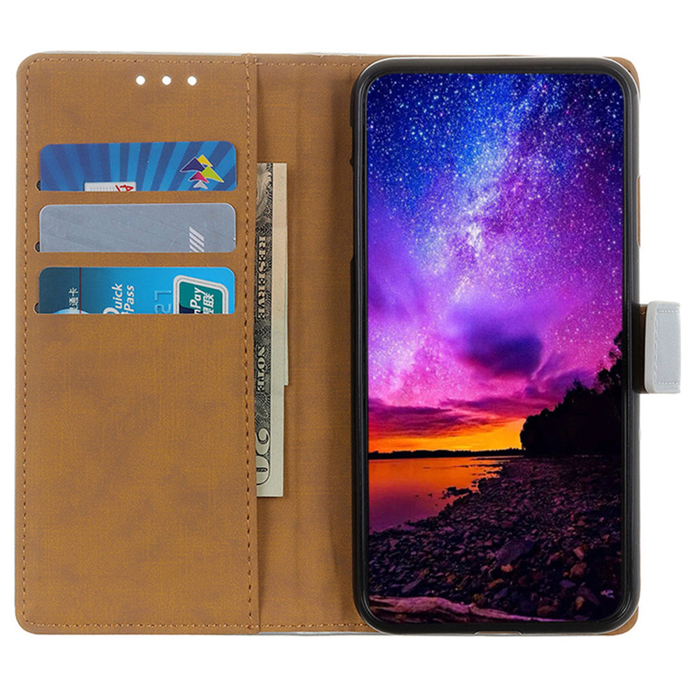 For Samsung Galaxy A16 5G / A16 4G Case Card Slots PU Leather Flip Stand Phone Cover - Blue